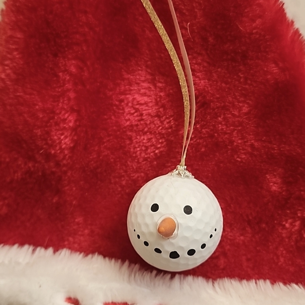 Golfball Snowman Ornament